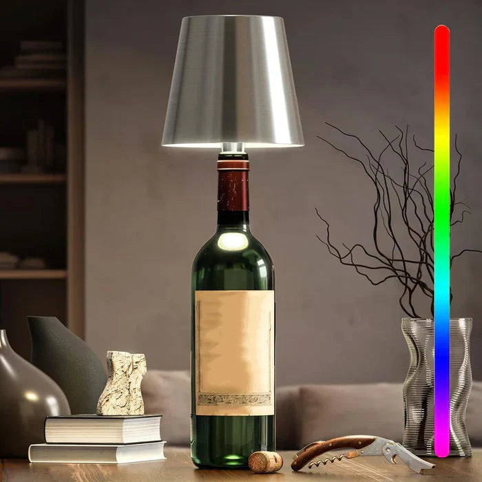 GlowBottle – Portable LED bottle lamp with touch control and dimming function
