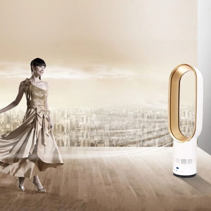 Bladloze 16-inch Ventilator met Afstandsbediening – Stil & Veilig Design