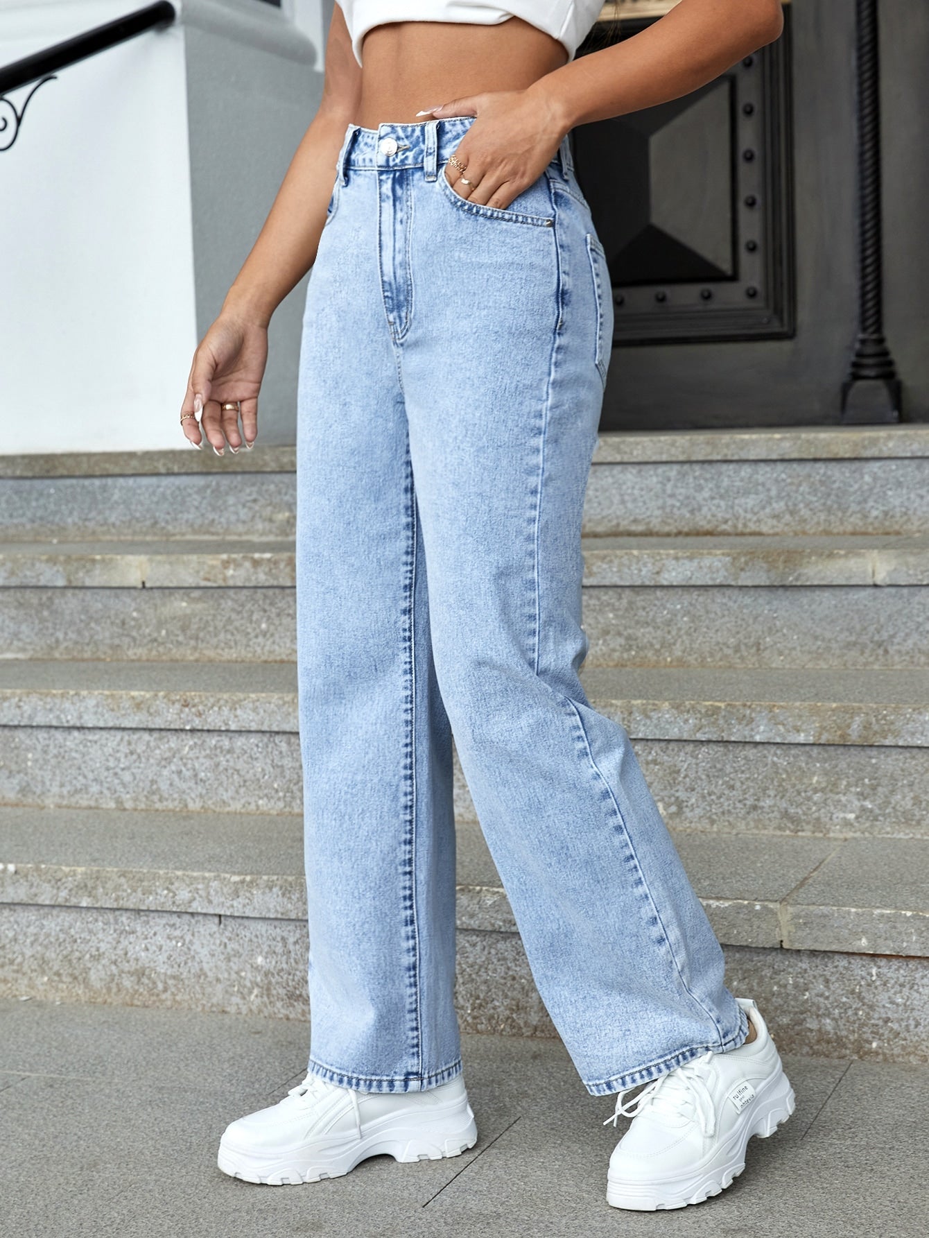 Melzano | Eenkleurig Dames Jeans