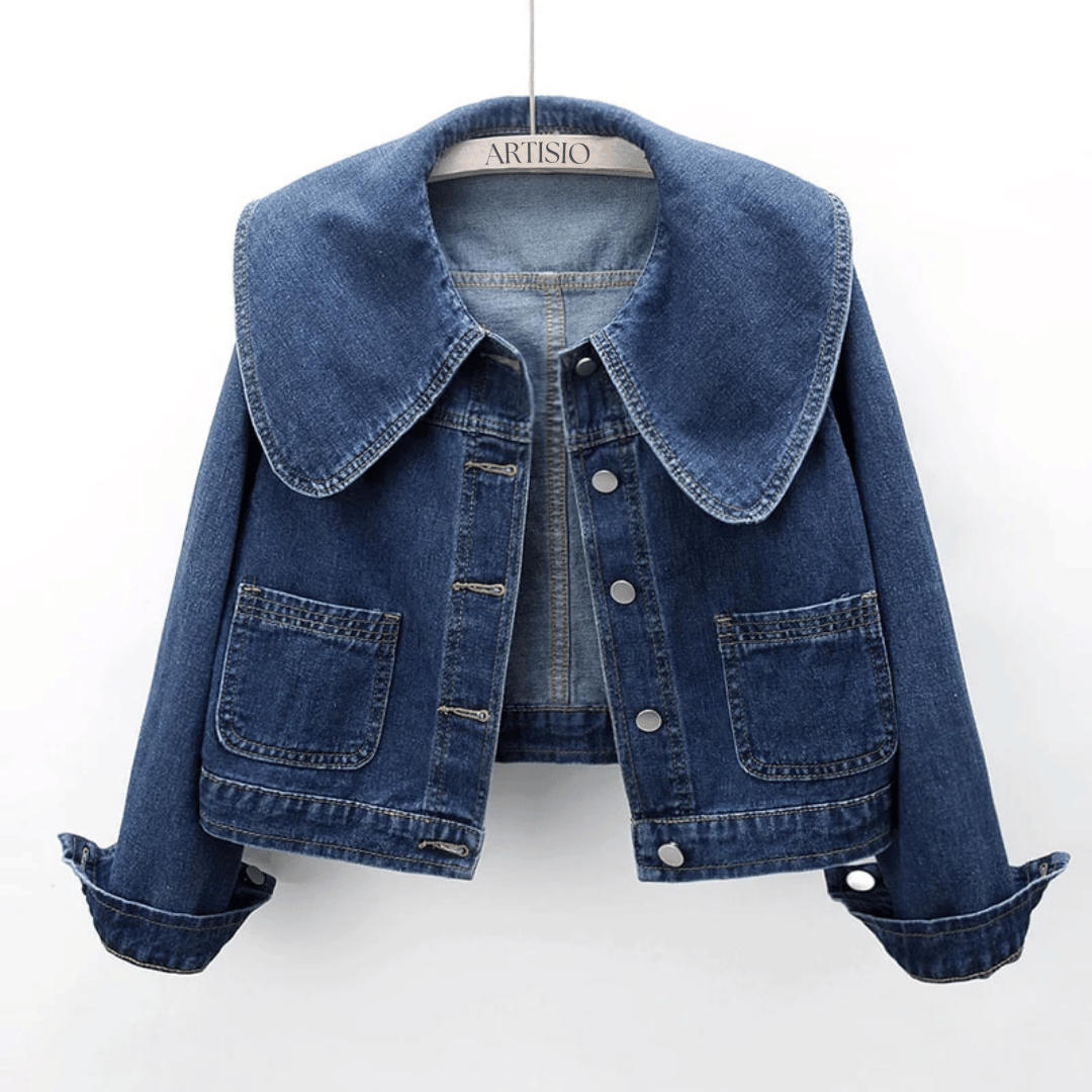 Anastacia Ludwig Denim Jas | Unieke Sailor Kraag & Single-Breasted Sluiting