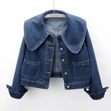 Anastacia Ludwig Denim Jas | Unieke Sailor Kraag & Single-Breasted Sluiting