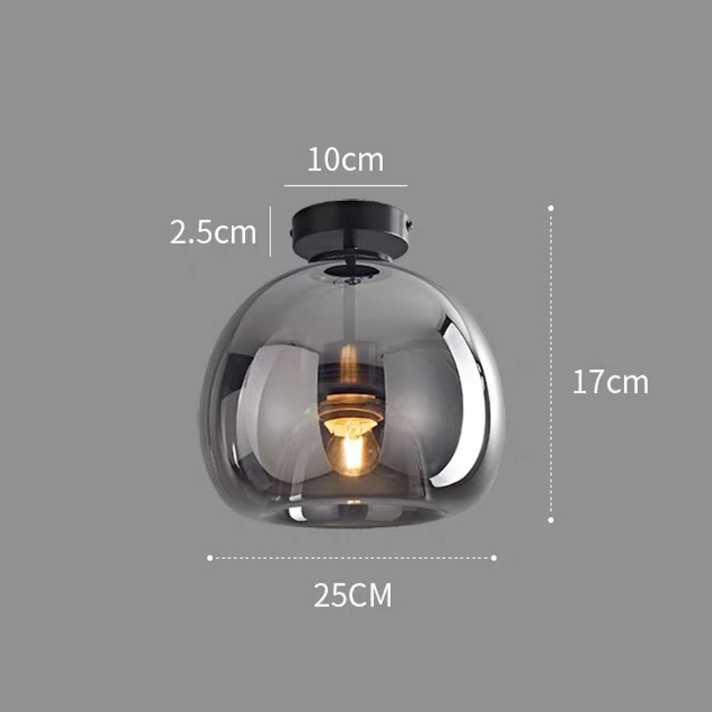Copara – Retro koperen plafondlamp – Glasdesign voor modern interieur