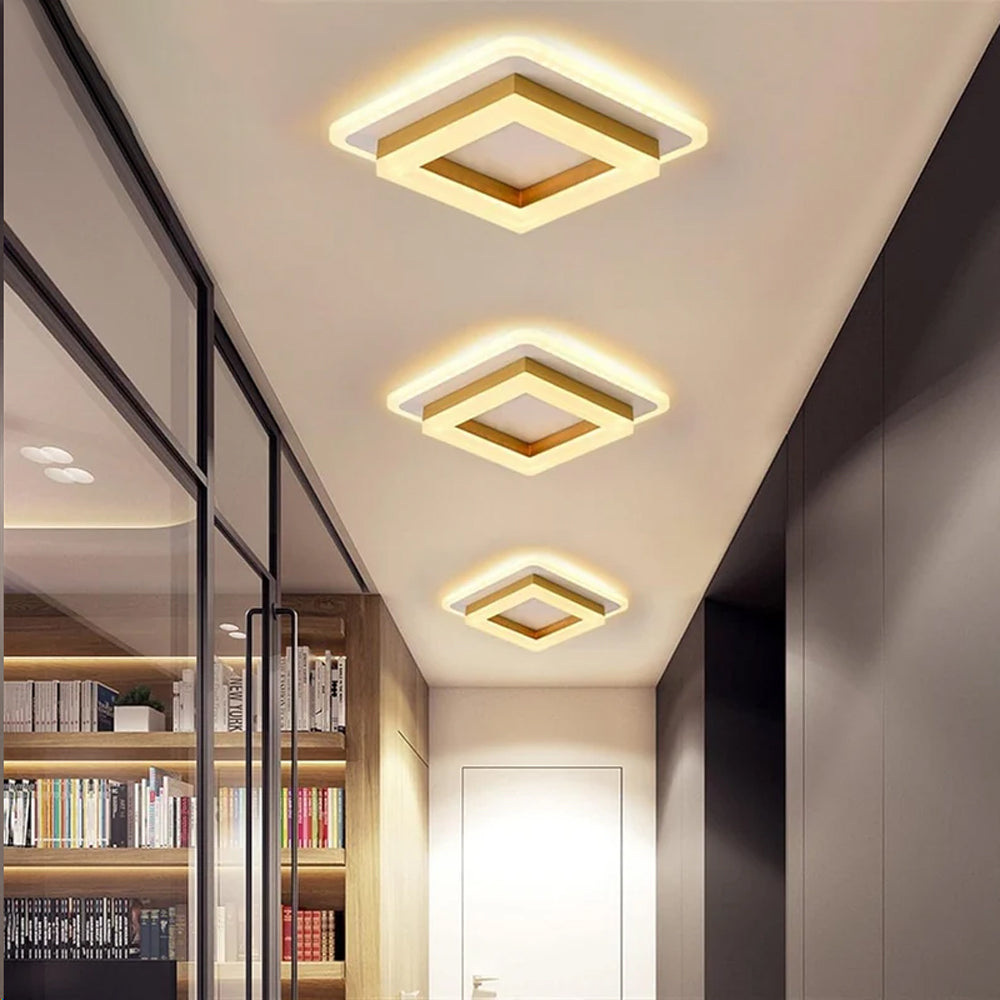 Lumora – Vierkante LED plafondlamp – Modern design voor hal & slaapkamer