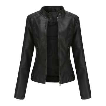 Slim leather motorcycle jacket for women - style meets adventure