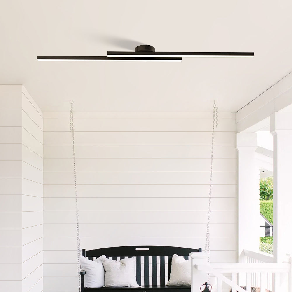 Alurex – Moderne aluminium LED plafondlamp – Semi flush lang design