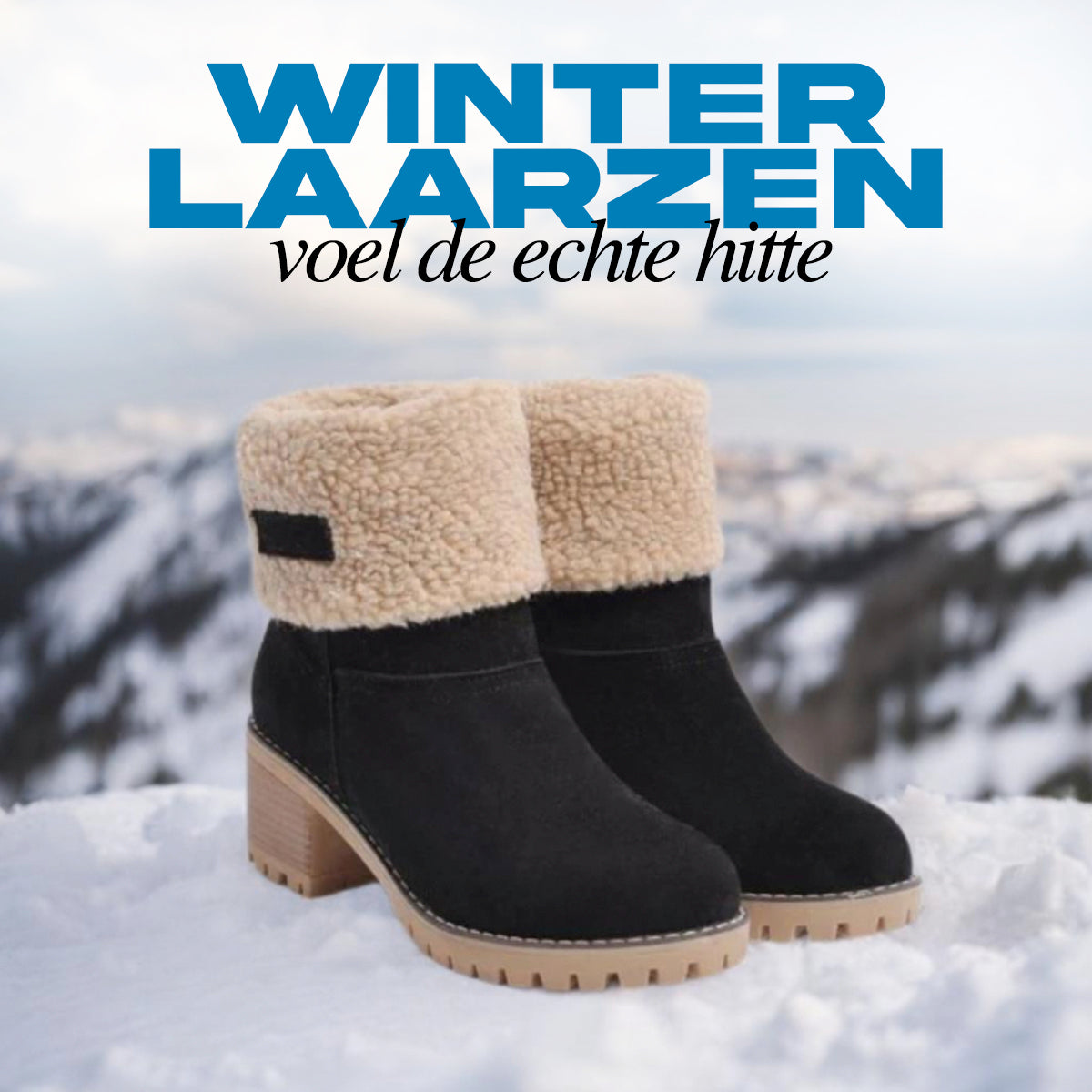 Botas de nieve cálidas con forro de piel sintética - Elegantes y cómodas