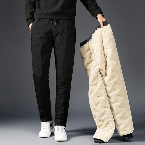Ardenvo – Pantalón de hombre de doble capa | Forro polar y diseño elegante