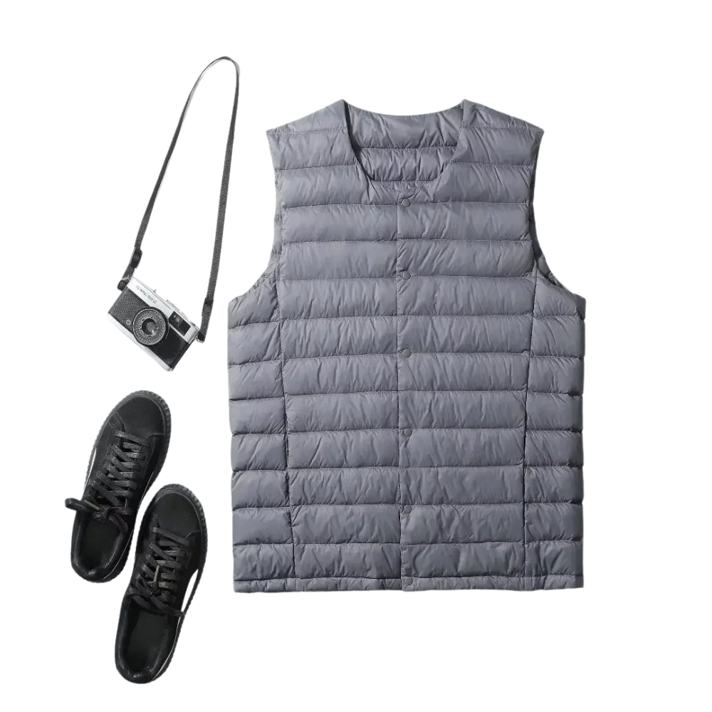 ArcticWear – Chaleco de plumón sin mangas para hombre ultraligero y cálido – Otoño/Invierno