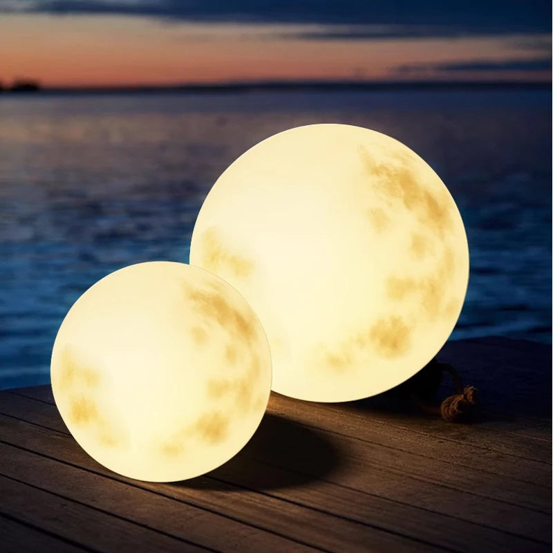 Melzano MoonlitOasis | Garden lamp in the shape of the moon
