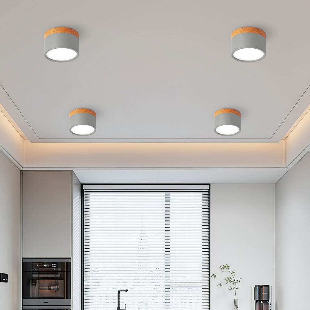 Cylora – Compacte flush plafondlamp – Moderne aluminium LED spot