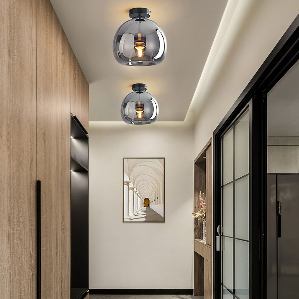 Copara – Retro koperen plafondlamp – Glasdesign voor modern interieur