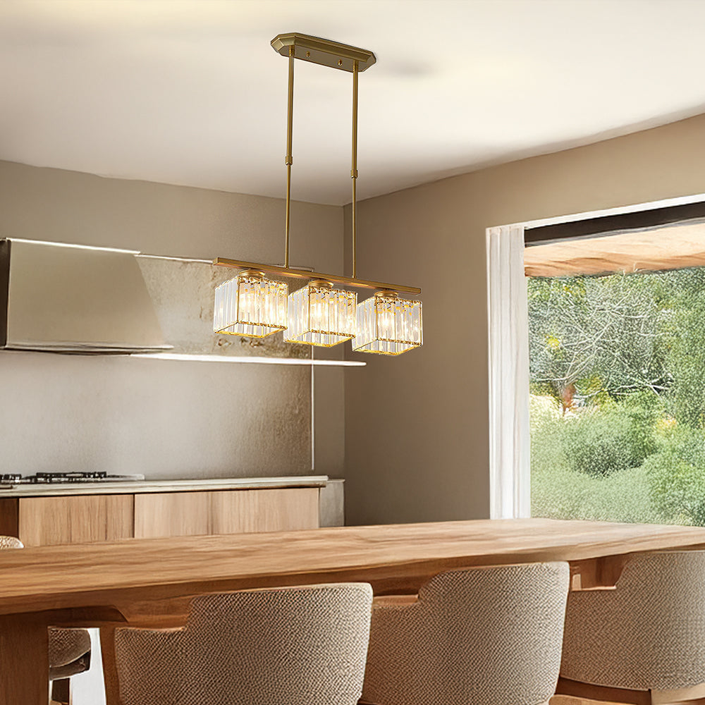 Artesso – Moderne Art Deco glazen hanglamp – Keukeneiland kroonluchter