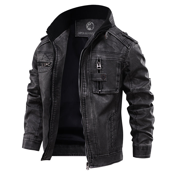 Chaqueta de cuero Apollo - estilo masculino encuentra sostenibilidad
