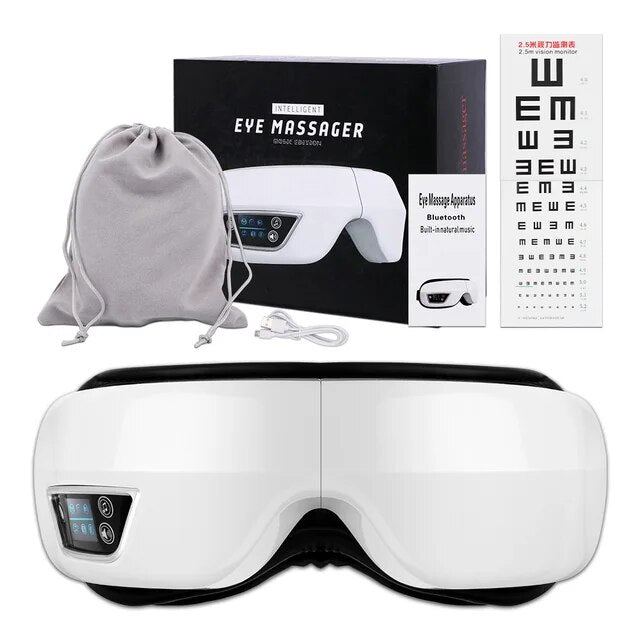 Eyeglow 6D Oogmassageapparaat – Warmte, Luchtdruk & Bluetooth Muziek