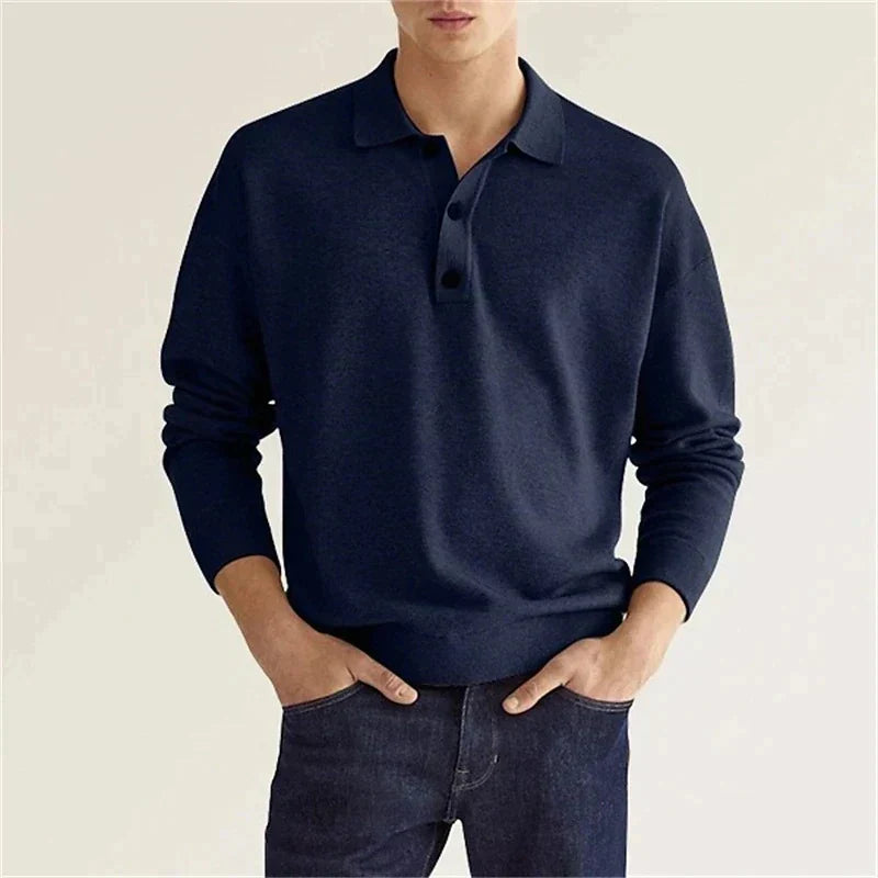 Stijlvol Long-Sleeve Poloshirt