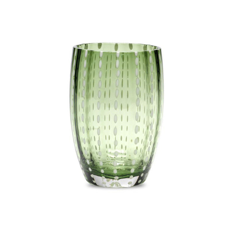 Glasoria – Pearl drinking glasses 6-piece set, handmade & dishwasher safe