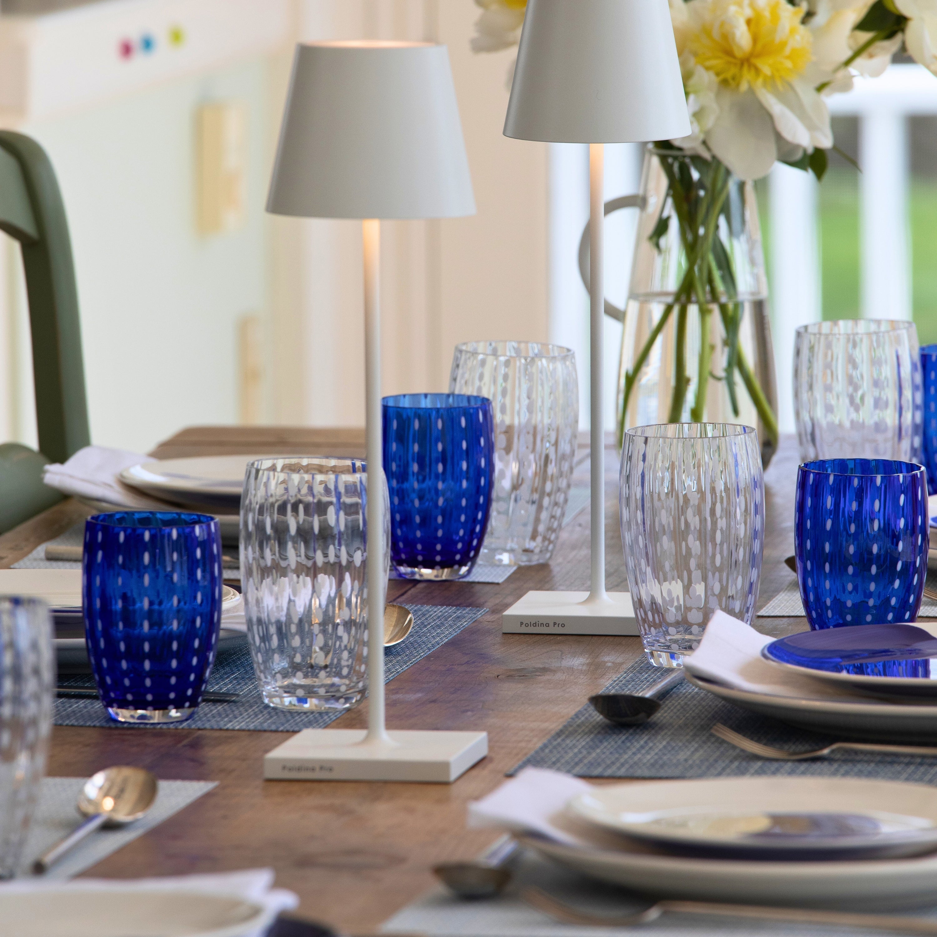 Glasoria – Pearl drinking glasses 6-piece set, handmade & dishwasher safe