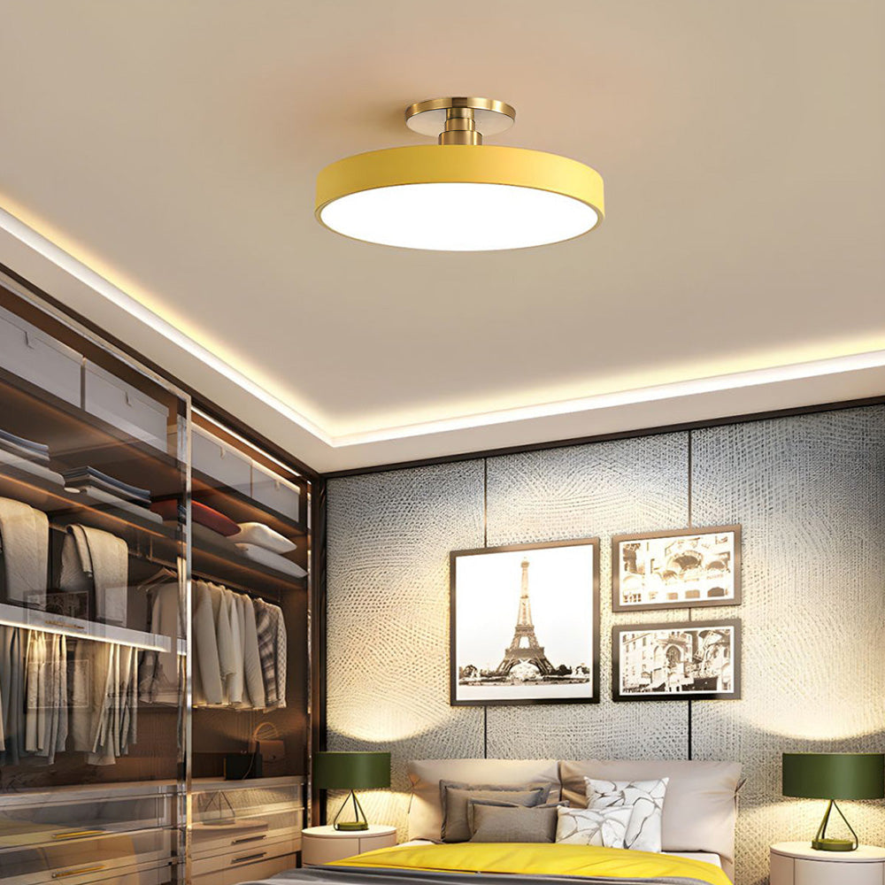 Acrion – Round LED ceiling lamp – Semi flush modern design