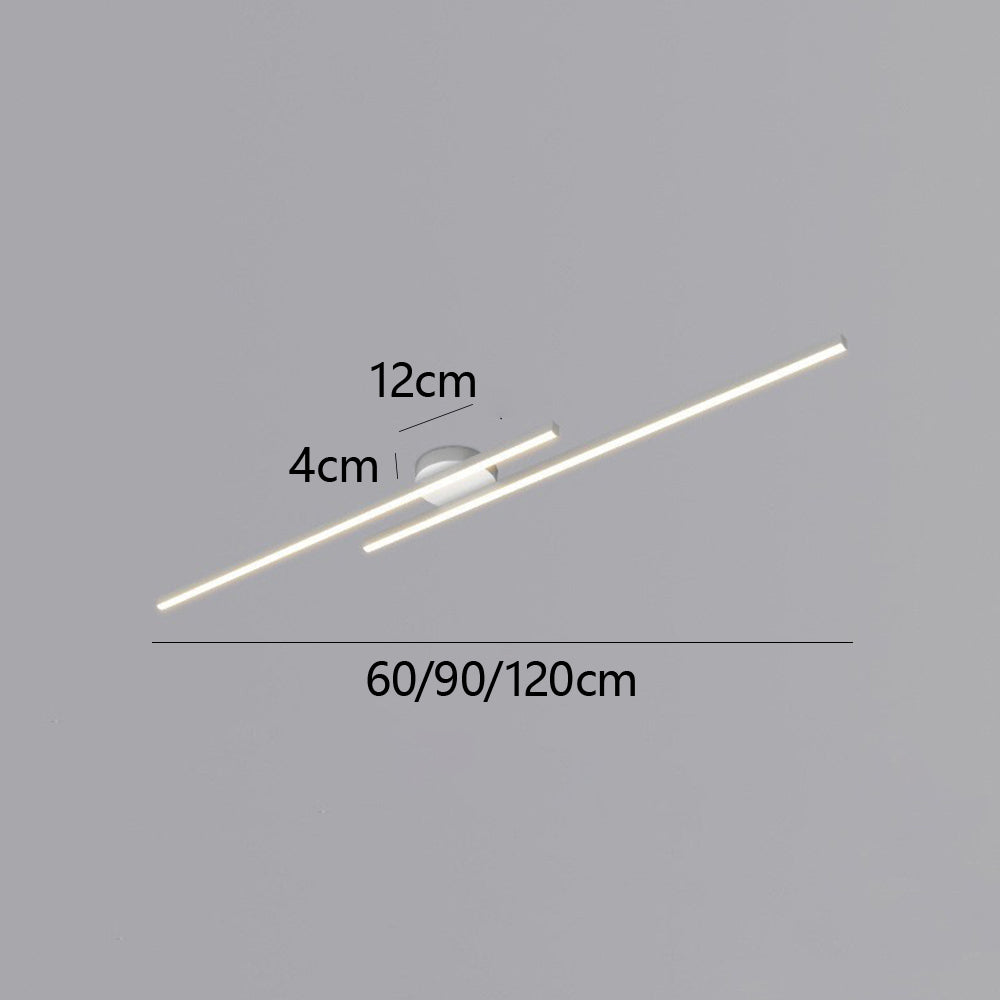 Alurex – Moderne aluminium LED plafondlamp – Semi flush lang design