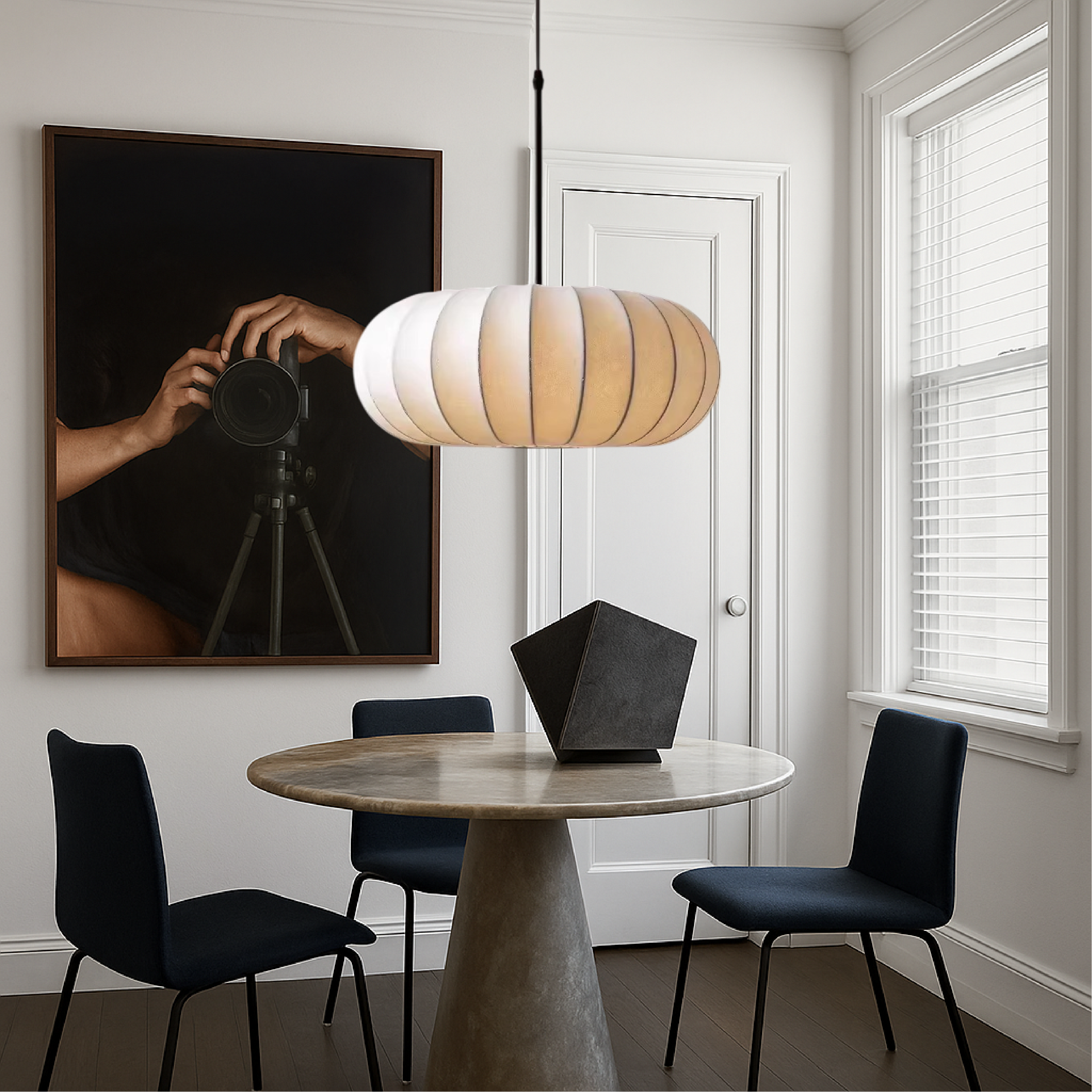 Verona – Handgemaakte zijden hanglamp – Moderne E27 pendellamp