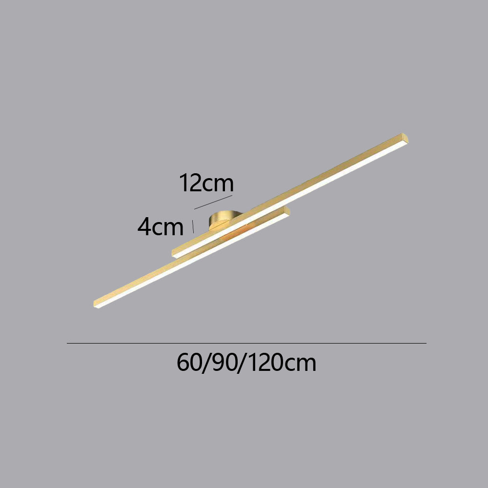 Alurex – Moderne aluminium LED plafondlamp – Semi flush lang design