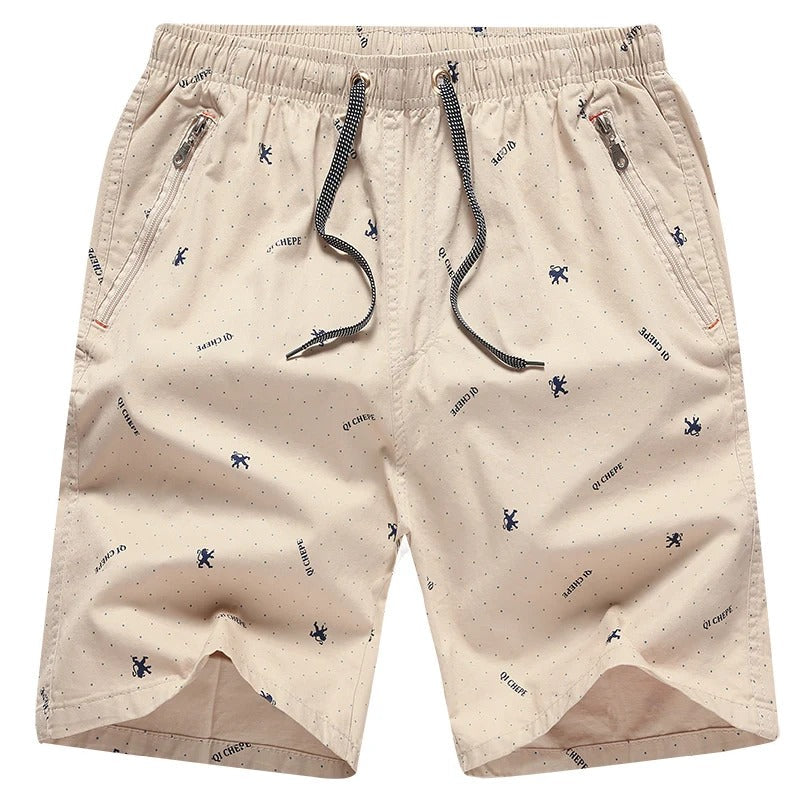 Melzano Martin blauw-beige heren zwembroek met ritszakken