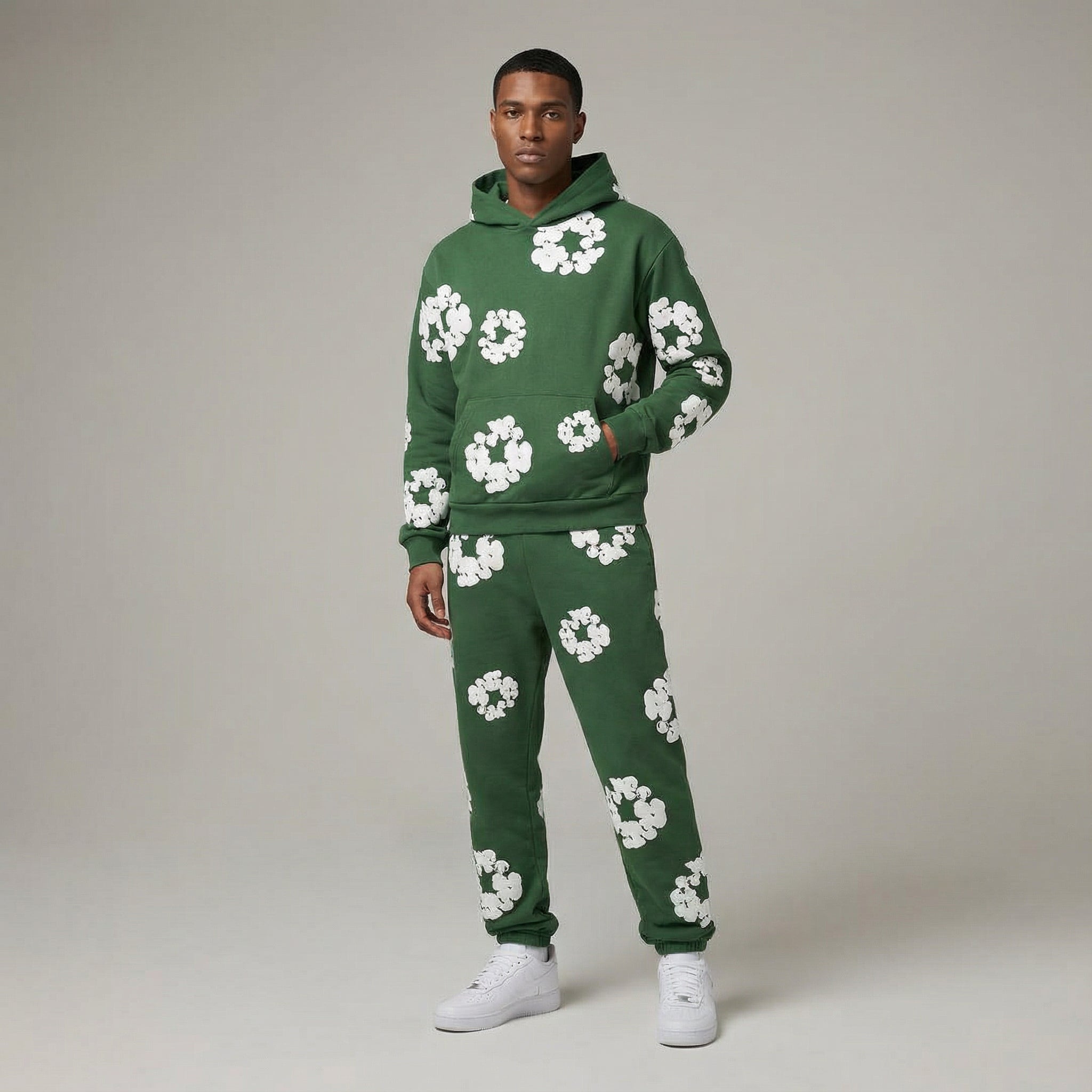 Chándal para hombre – Ajuste cómodo con diseño floral llamativo