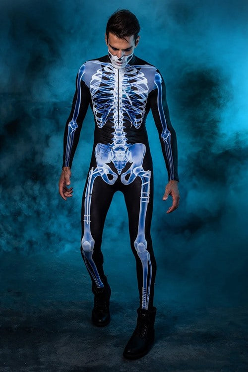 Glow-in-the-Dark Röntgenkostuum voor Halloween | Nauwsluitend Rompertje
