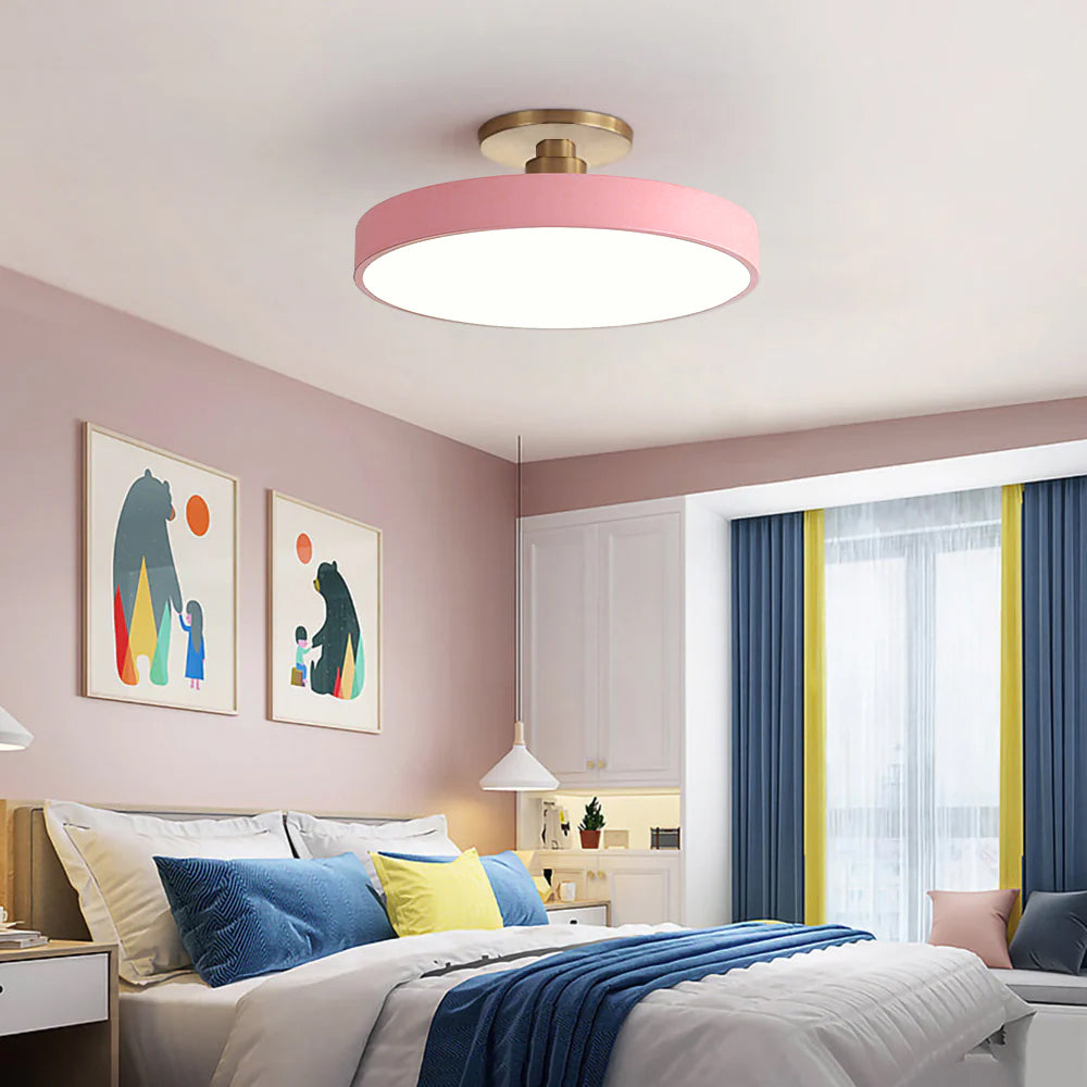 Acrion – Round LED ceiling lamp – Semi flush modern design