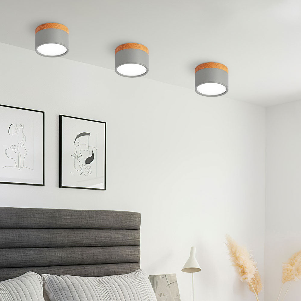 Cylora – Compacte flush plafondlamp – Moderne aluminium LED spot
