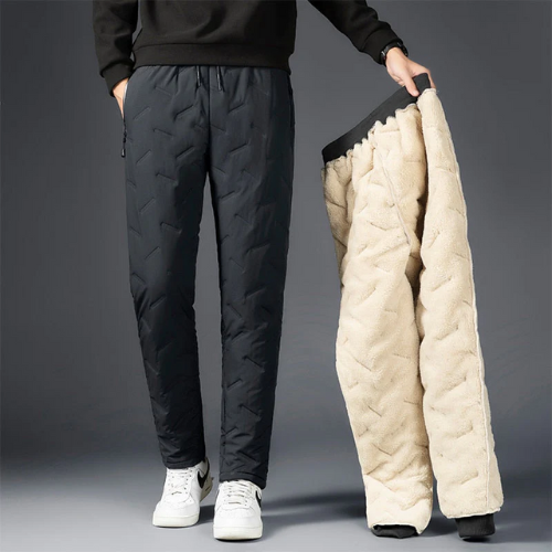 Ardenvo – Pantalón de hombre de doble capa | Forro polar y diseño elegante