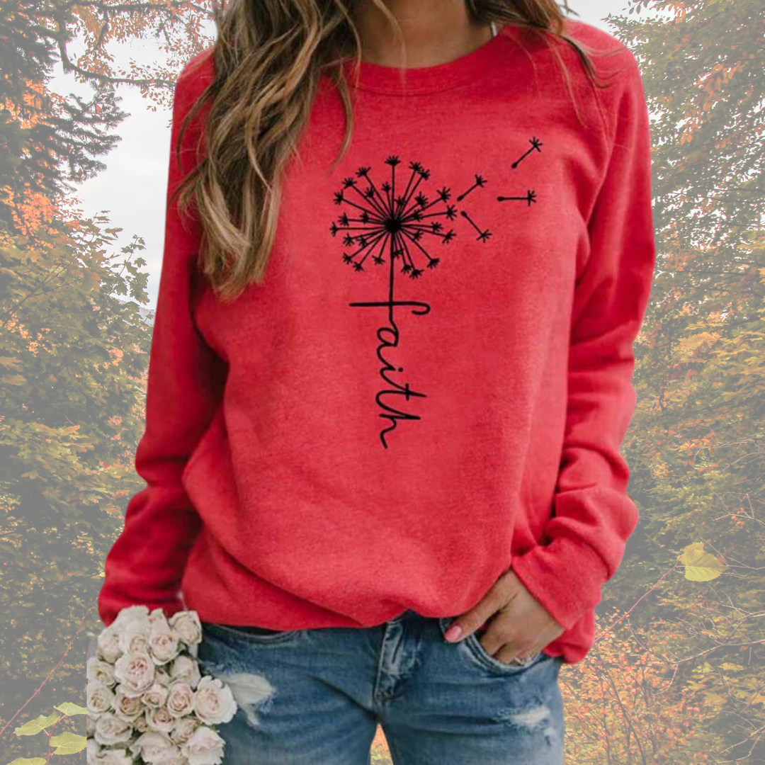 Elena | Stylish 'Faith' sweater