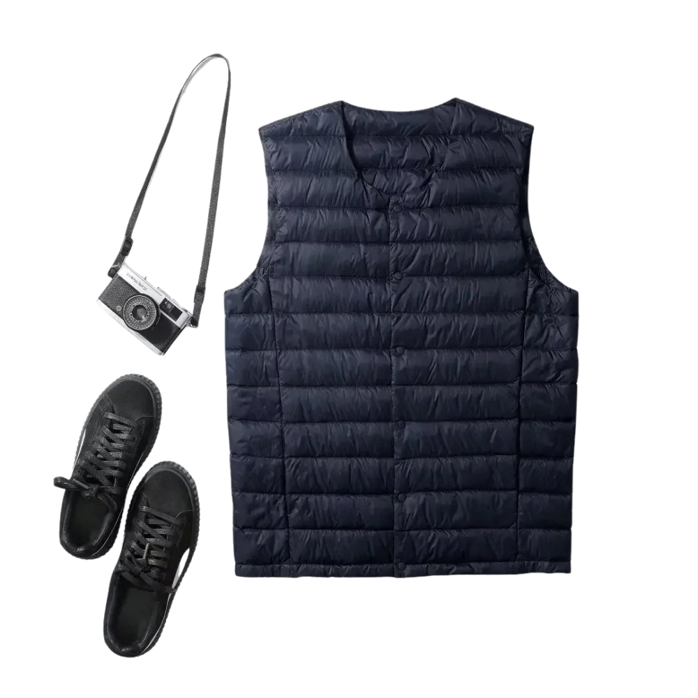 ArcticWear – Chaleco de plumón sin mangas para hombre ultraligero y cálido – Otoño/Invierno