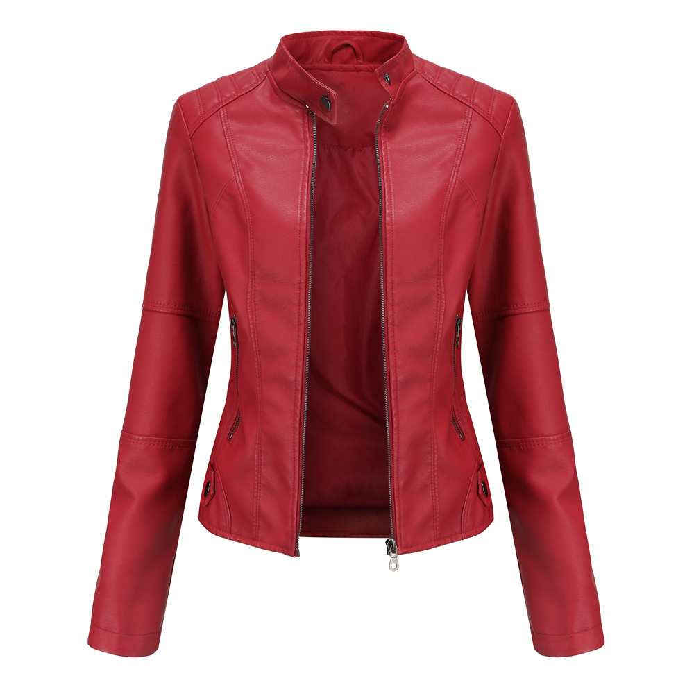 Slim leather motorcycle jacket for women - style meets adventure