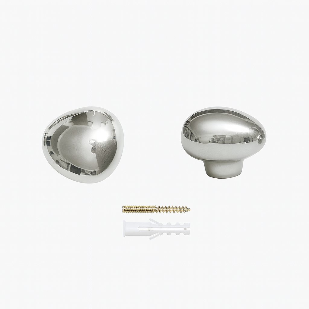 Dropura – Wall Hook Raindrop Design, Chrome, adhesive or screwable