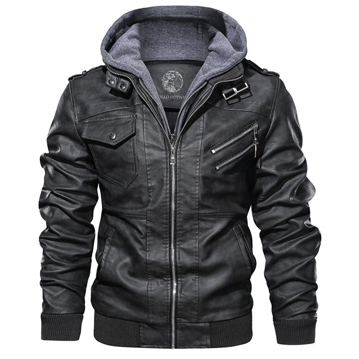 Outdoor Vulcan leren jack - stijl & functie voor elke gelegenheid