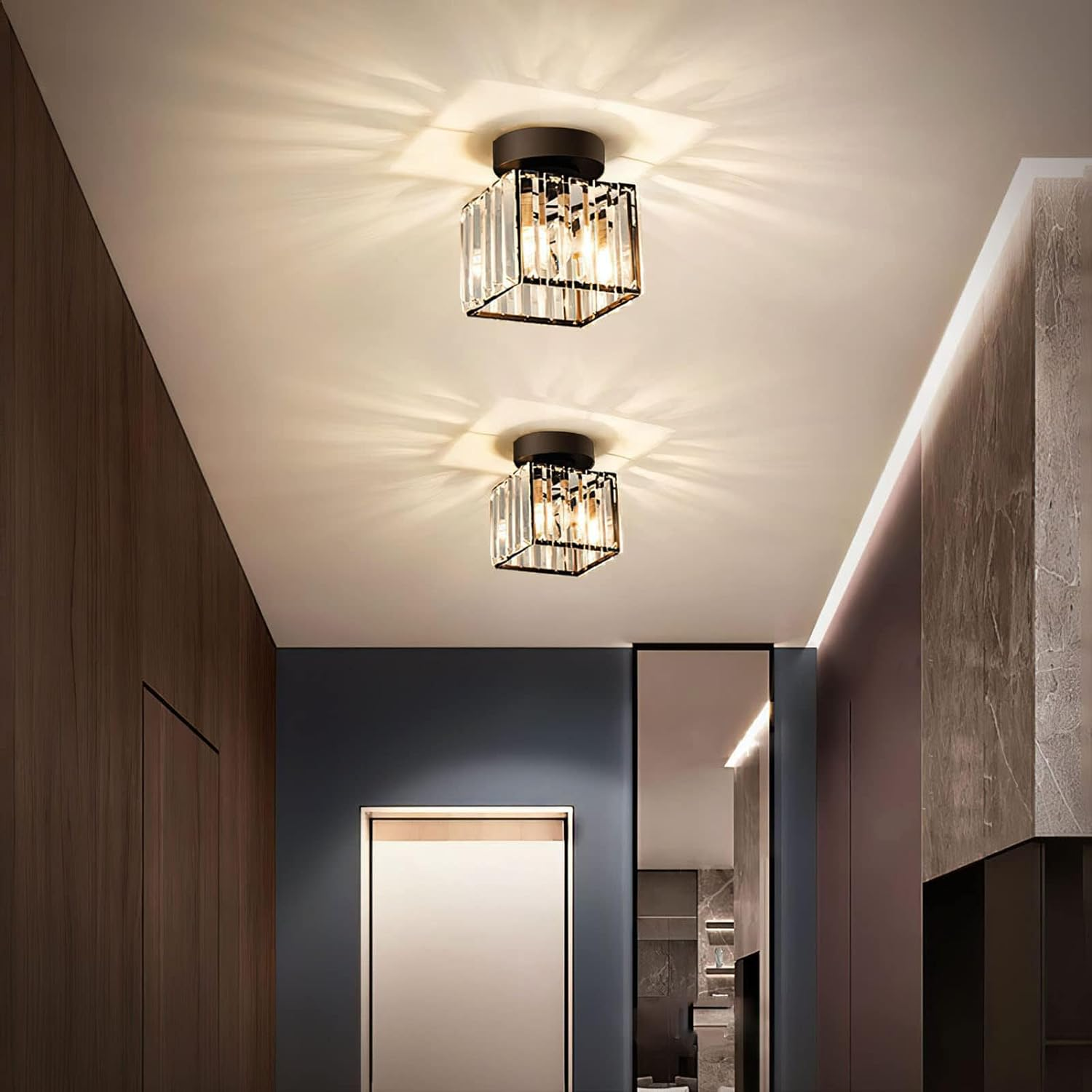 Bravura – Moderne flush plafondlamp – 1-lichts zwart design