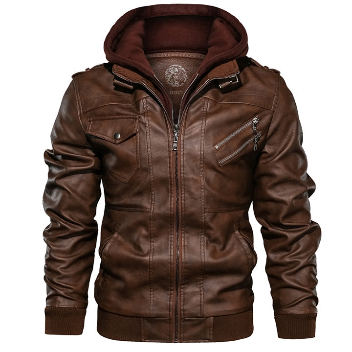Outdoor Vulcan leren jack - stijl & functie voor elke gelegenheid