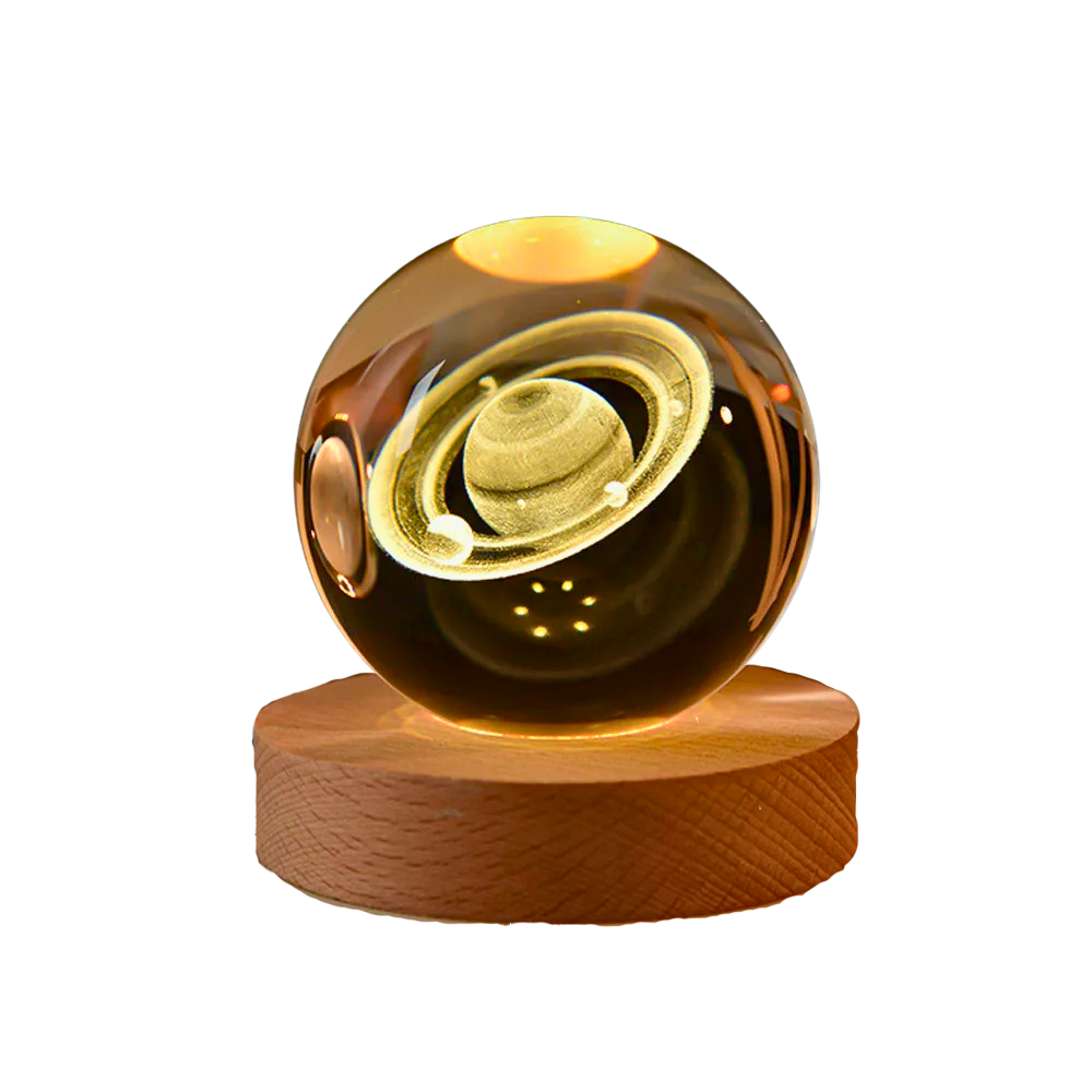 CrystalNova – Crystal ball solar system 3D engraving – Home decoration gift
