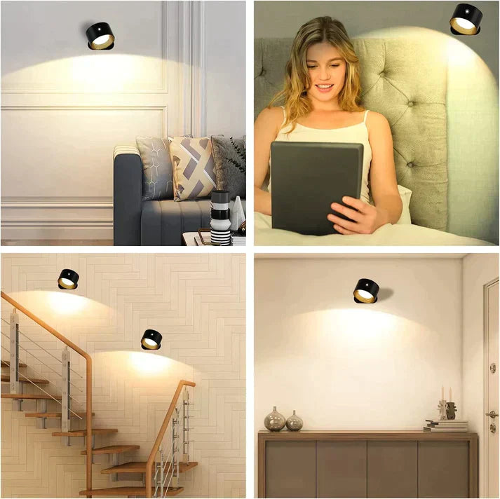 Lumini LED Wandlamp | Draadloos & Oplaadbaar met 360° Draaibaarheid