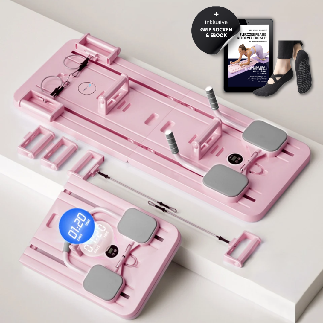 Pilates Reformer Set – Compact Training System with Elastic Resistance Bands for Home Fitness