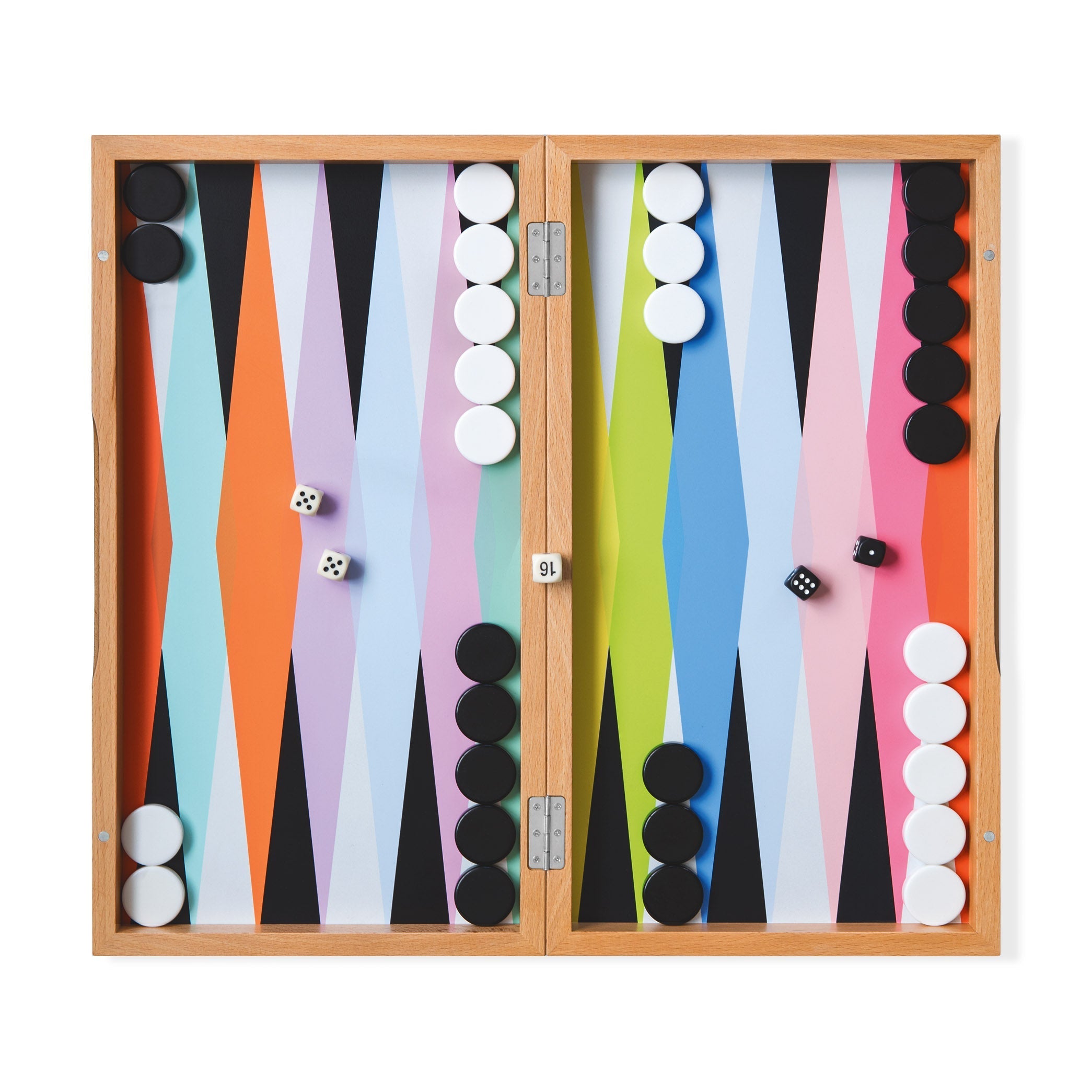 Gamevia – Backgammon set beukenhout met stenen en dobbelstenen