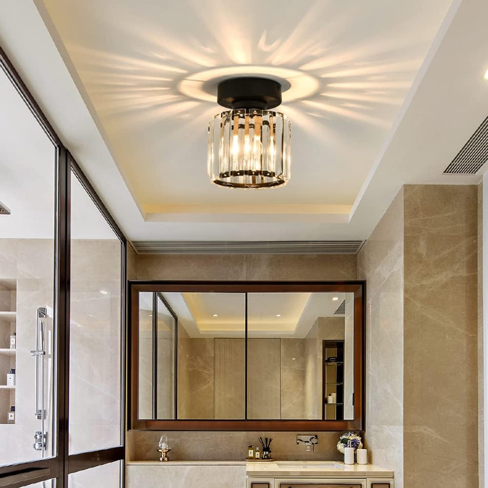 Bravura – Moderne flush plafondlamp – 1-lichts zwart design