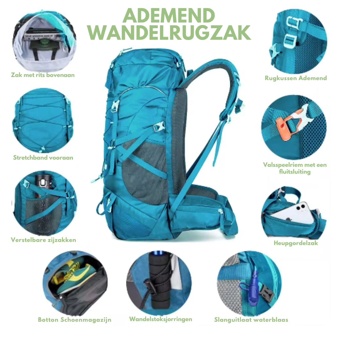 50L Trekking Backpack – Durable Outdoor Backpack with Rain Cover