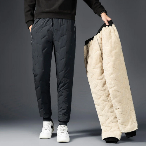Ardenvo – Pantalón de hombre de doble capa | Forro polar y diseño elegante