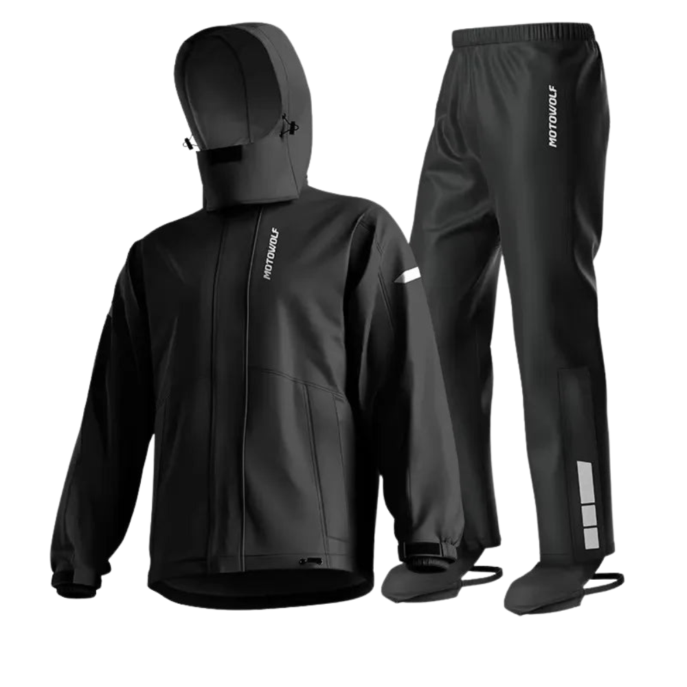 MotoShield – chaqueta y pantalón de motorista Regenpak – impermeable y transpirable unisex
