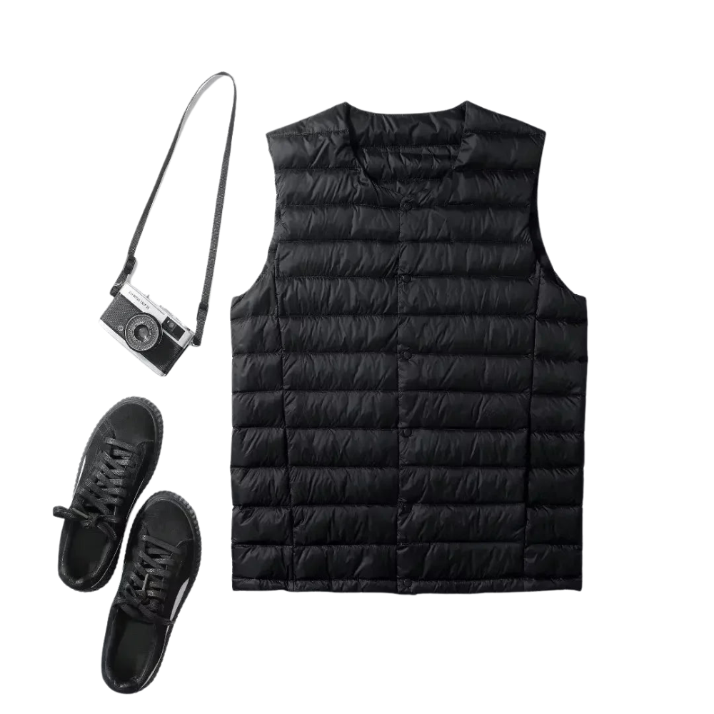 ArcticWear – Chaleco de plumón sin mangas para hombre ultraligero y cálido – Otoño/Invierno