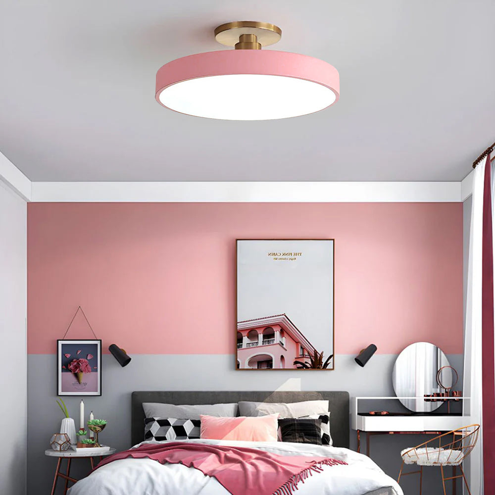 Acrion – Round LED ceiling lamp – Semi flush modern design