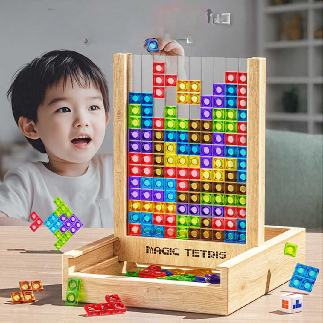 Ecoblock – Houten Tetris-bord educatief & duurzaam – voor alle leeftijden