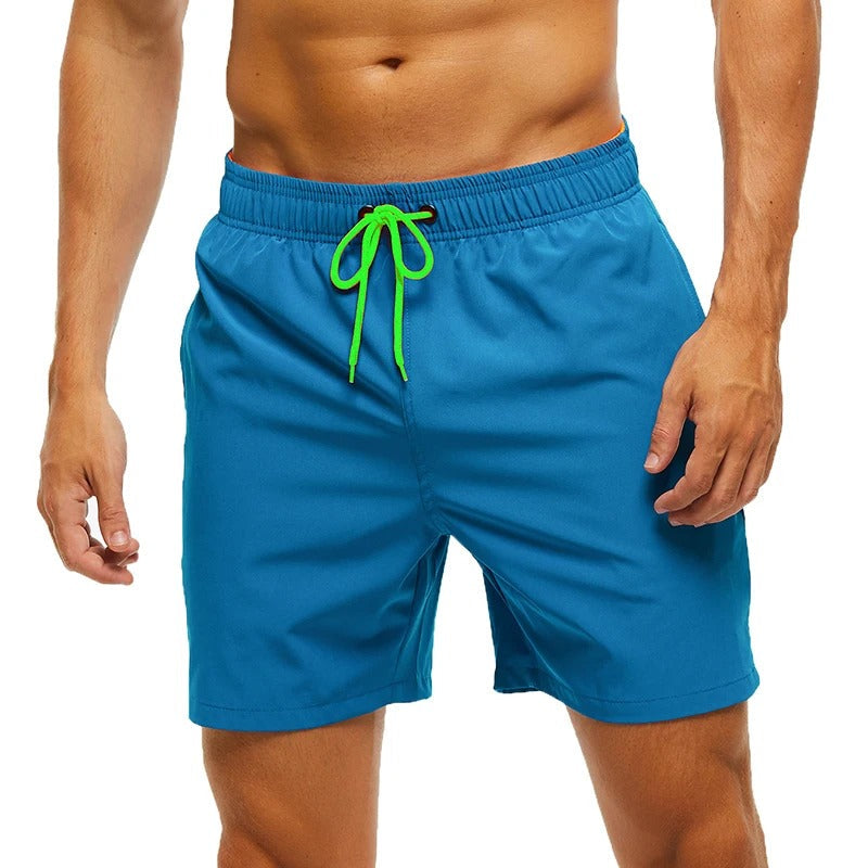 Melzano David effen kleur elastische taille heren zwembroek